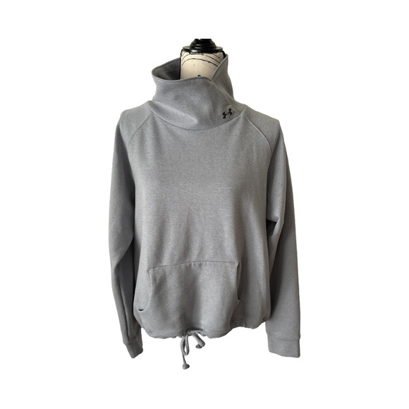 Women’s Mock Under Armour Sweater SZ M Coldgear fall Kangaroo Pouch - Picture 1 of 6